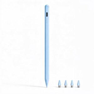 삼성호환 삼성제품호환 A11 / A11+ A9 A9+ A8 A7 라이트 안드로이드 호환 태블릿 및 IOS 터치스크린용 액티브 커패시티브 펜 4가지 팁이 있는 고정밀 디지털 펜(파란색) vV8