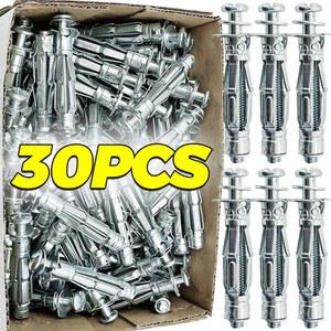 석고보드 앵커 10 30pcs 헤비 듀티 몰리 볼트 탄소강 확장 건식 석고 건물 장착을위한 고정 장치
