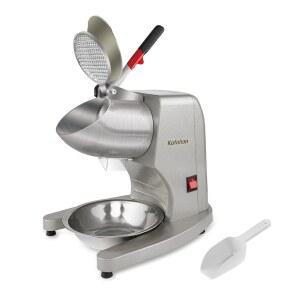 KOFOHON 전기 장착된 아이스 완전 립이 면도기 볼앤컵 300W 2200RPM 상업용으로 듀얼 고얼음 강력함 플레이트용 스테인리스 가정 220LBS 콘센트 크러셔 블레이드 시간 강력한 스틸 적합 가정용으로 커버 제빙기 커터