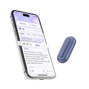 애니핀 웨어러블 노트테이커 요약 64GB 위한 있는 초슬림 블루 120개 녹음기 회의 전사 AI 인터뷰를 레코더 음성 코스믹 기능이 포켓 언어 비즈니스 이상의 마그네틱