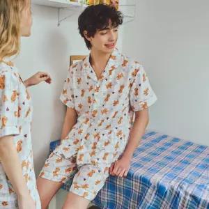 레이온 푸들 하트 체크나염 남성 파자마[SPA2503M]