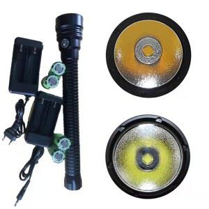 수족관무드등 LED 수중 다이빙 손전등 토치 XHP70 4000 루멘 26650 조명 옐로우 화이트 배터리