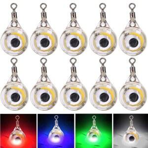 수족관무드등 10PCS 미니 낚시 미끼 LED 물고기를 유치하기위한 오징어