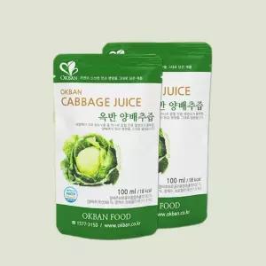 옥반식품 양배추즙 100ml 90포 국내산 양배추와 브로콜리 베타카로틴 온가족 건강즙