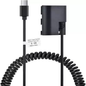 Tectra USB-C PD에서 LP-E6 더미 배터리 캐논 EOS 90D 80D 70D R 60D R5 R6 5D Mark II IV 6D 7D 카메라용
