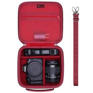 XANAD 하드 카메라 케이스 가방 캐논 소니 코닥 파나소닉 니콘 DSLR 미러리스 카메라용 EOS 레벨 T7 / T100 R50 V R8 R6 MARK II R7 R10 카메라 레드 iMD