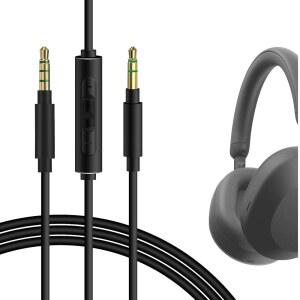 마이크가 있는 GEEKRIA 오디오 케이블 소니 ULT WEAR WH-XB910N WH-1000XM6/1000XM5 헤드폰 인라인 3.5MM 교체 스테레오 코드(4피트 / 1.2M) ㅣ9R
