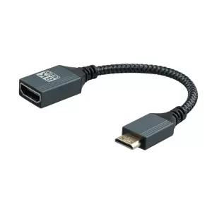 미니 HDMI to HDMI 변환케이블 18cm 8K 60Hz UHD 카메라 캠코더 촬영 영상 연결