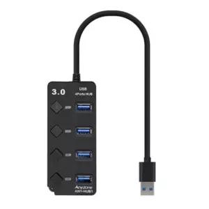 애니존 ANY-HUB1 USB 3.0 허브 4포트 블랙4포트USB허브 USB충전허브 멀티허브 스마