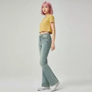 올조르 밴딩 워싱 부츠컷 데님 청바지 SD-260303여성 여자 와이드 롱데님 데일리진 일자핏