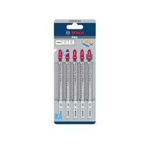보쉬 T302H PRO 직소날 1판 5pcs 플라스틱 PVC 절단용목공용품 절삭공구 그라인