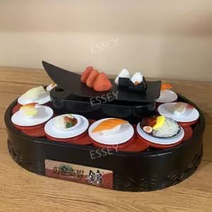 디저트 기계 케이크 초밥형 자동 트레이 장식 생일 회전목마 회전 작은 테이블 플레이트