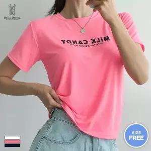 벨라도나 국산 여성 밀크캔디 찰랑 레이온 스판 반팔 티셔츠 홈웨어 이너티 BLN26_NMT13