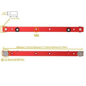 목공 알루미늄 합금 마이터 트랙 바 슬라이더 레일 테이블 톱 라우터 게이지 로드 DIY, 1PC