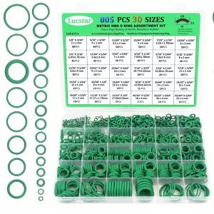 Lucstar 805Pcs 자동차 에어컨 O 링 30 사이즈 구색 키트 압력 세탁기용 고무 와셔 개스킷 세트 배관 수리
