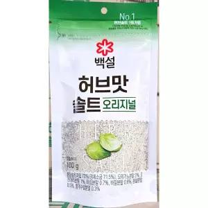 천일염 (백설 순한허브맛 100g)X4요리용소금 조리용소금 가정용소금 고급소