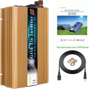 1000W MPPT 순수 사인파 그리드 타이 마이크로 인버터 20-50V DC를 110V/120V AC로 변환하여 가정용 태양광