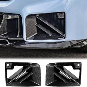 BMW M2 G87 2023-24용 핀모칼 드라이 카본 파이버 블랙 프론트 범퍼 에어 덕트 구 커버