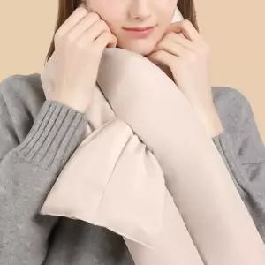 패딩 머플러 답례품 목도리 코튼다운 크리스마스 선물 판촉물커머프플러 털머러 방한 퍼목도리