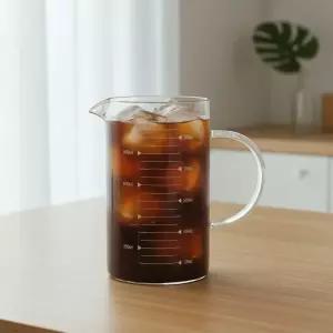 내열유리 계량컵 눈금 비커 저그 손잡이형 1000ml 베이킹 홈카페 도구비커 저