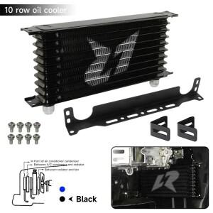 LINESRACING AN10 알루미늄 오일 쿨러 262mm 장착 브래킷 키트 트러스트 타입 블랙 열