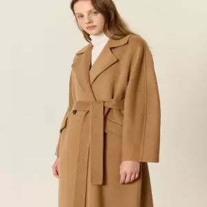 아떼 바네사브루노 여성 25FW [시즌오프] 캐시미어100 카멜 스트랩 롱코트 VLCO5D405CM