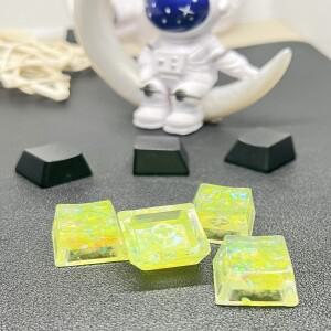 4Pcs 고품질 뜨거운  다채로운 반투명 키 캡 크로스 샤프트 기계식