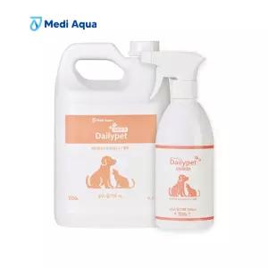 메디아쿠아 데일리펫 4L +500ml 리필 강아지 고양이 무향 반려동물 애완동물 펫 암모니아 배변 냄새 제거 탈취제 소독제 실속형