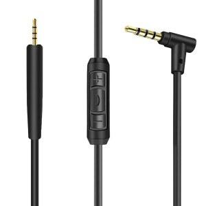 BOSE 700 QUIETCOMFORT 울트라 QC45 QC35 35II QC25 OE2 및 OE2I JBL E45 /55BT E65BTNC용 BINGLE 헤드폰 교체 오디오 케이블 코드 2.5MM ~ 3.5MM 온이어 와이어 인라인 마이크 / 리모컨 hOK