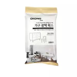 오공 가구광택 티슈 12매 가구광택제 악기광택왁스티