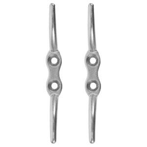 Healifty 2pcs 4.5인치 316 스테인리스 스틸 도크 클리트 보트 및 카약, 나사, 낚시 세일링 데크 액세서리가 포함된 해양 로프 깃대 하드웨어 키트