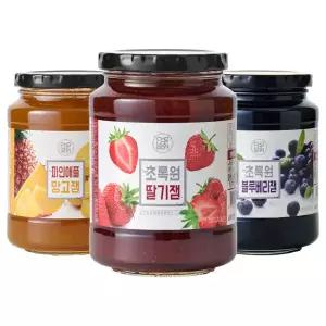초록원 딸기잼 + 블루베리잼 + 파인애플망고잼 560g