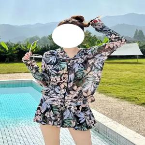 아줌마 수영복 상의 50대 반팔 래쉬가드 할머니 부모님
