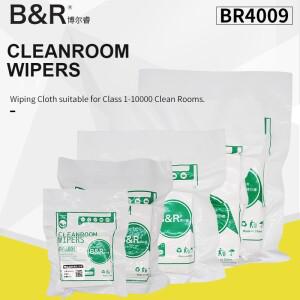 B& R BR4009 클린룸 와이퍼 고품질 터치 스크린 비 먼지 천 마이크로 화이버 정전기 전화 패드 유리 청소