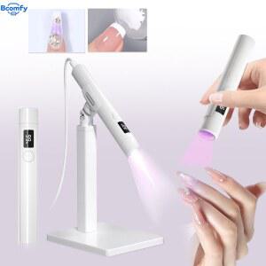 UV LED 네일 램프 젤 용 휴대용 2 건조기 충전식 사용을위한 무선 홈 타이머가있는