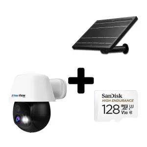 글로벌아이넷 로보뷰S10 + 128GB + 8W 충전식 태양광패널 무선 배터리 와이파이 Ai 상시녹화 AOV CCTV IP카메라