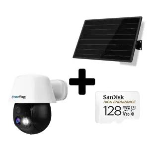 글로벌아이넷 로보뷰S10 + 128GB + 24W 충전식 태양광패널 무선 배터리 와이파이 Ai 상시녹화 AOV CCTV IP카메라