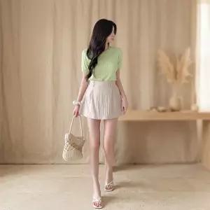 [옷자락]여성 캐주얼 나일론 에이라인 뒷밴딩 치마바지 활동성 좋은_P427726801
