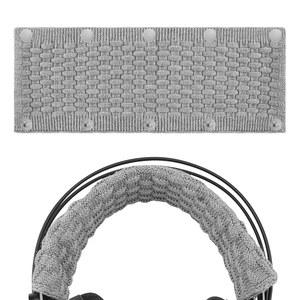 GEEKRIA , 터틀 비치, 파나소닉, AKG, 헤드밴드 패드, 패브릭 소니 니트 DIY 쉬운 대형 호환되는 설치 (그레이) 헤드폰과