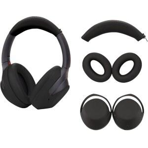 ADHIPER 소니 WH-1000XM4 WH-1000XM3 헤드폰용 3세트 EMBODY 커버 /이어 액세서리(블랙) 커버, /헤드밴드 프로텍터, 쿠션 실리콘 헤드폰 땀 케이스 이어패드 부드러운 방지