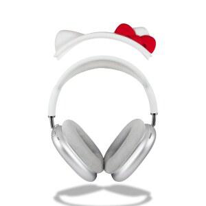 SONIX X SANRIO 헬로 키티 헤드밴드 | 실리콘 보호 화이트 귀 고양이 맥스 커버 에어팟 액세서리 헤드밴드용 1용 & 2 헤드폰 귀여운