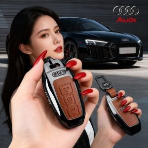 아우디 A3 A5L Q6 신형 2025 액세서리 아연 합금 자동차 스마트 리모컨 키 케이스 커버 쉘 홀더 보호기
