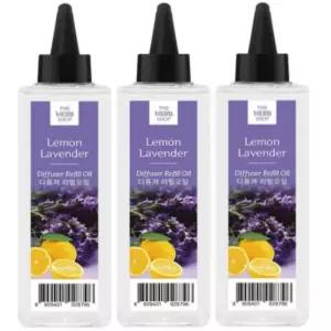 더허브샵 레몬 라벤더 디퓨저 방향제 리필 120ml X3