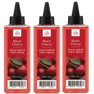 더허브샵 방향제 오일 리필 디퓨저 블랙체리 120ml X3