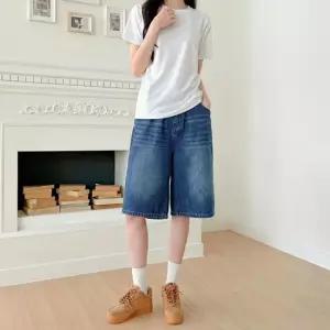 셀럽하우스 여성 2컬러 투라인 여름 버뮤다 데님팬츠 청반바지