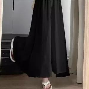 셀럽하우스 데일리 여성 롱 치마 바지 플리츠 와이드 팬츠 스커트