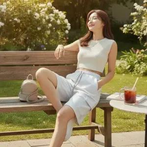 셀럽하우스 타라킨 벌룬 건빵 5부 카고 반바지 SD-260510