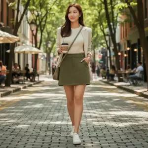 셀럽하우스 4컬러 깔끔하고 단정한 속바지 안감 A핏 미니스커트