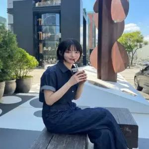 셀럽하우스 여름 여행룩 코디 반팔 데님셔츠 와이드 롱팬츠 셋업