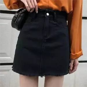 셀럽하우스 데일리 하이 웨스트 데님 스커트 여성 하이 웨스트 데님 치마